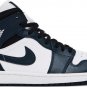 Mens Wmns Air Jordan 1 Mid Armory Navy 554724 411