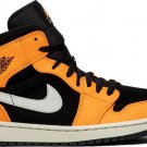 Mens Wmns Air Jordan 1 Mid Black Cone 554724 062