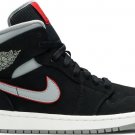 Mens Wmns Air Jordan 1 Mid Black Grey 554724 060