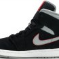 Mens Wmns Air Jordan 1 Mid Black Grey 554724 060