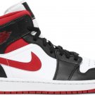 Mens Wmns Air Jordan 1 Mid Black Gym Red 554724 122