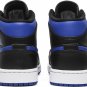 Mens Wmns Air Jordan 1 Mid Black Hyper Royal 554724 068