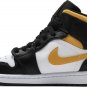 Mens Wmns Air Jordan 1 Mid Black University Gold 554724 177