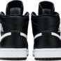 Mens Wmns Air Jordan 1 Mid Black White BQ6472 011
