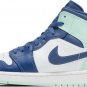 Mens Wmns Air Jordan 1 Mid Blue Mint 554724 413