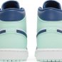 Mens Wmns Air Jordan 1 Mid Blue Mint 554724 413