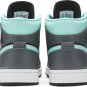 Mens Wmns Air Jordan 1 Mid Grey Aqua 554724 063