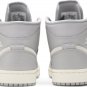 Mens Wmns Air Jordan 1 Mid Grey Light Bone CD7240 002