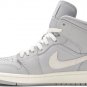Mens Wmns Air Jordan 1 Mid Grey Light Bone CD7240 002
