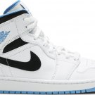 Mens Wmns Air Jordan 1 Mid Laser Blue 554724 141