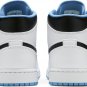 Mens Wmns Air Jordan 1 Mid Laser Blue 554724 141