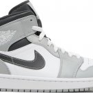 Mens Wmns Air Jordan 1 Mid Light Smoke Grey 554724 078