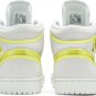 Mens Wmns Air Jordan 1 Mid LX Off White Opti Yellow DA5552 107
