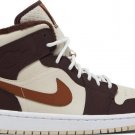 Mens Wmns Air Jordan 1 Mid SE Cream Dark Chocolate DO6699 200
