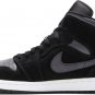 Mens Wmns Air Jordan 1 Mid SE Nylon Black Grey 852542 012