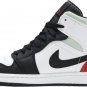 Mens Wmns Air Jordan 1 Mid SE Red Black Toe 852542 100