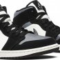 Mens Wmns Air Jordan 1 Mid SE Satin Smoke Grey 852542 011