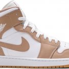 Mens Wmns Air Jordan 1 Mid Tan Gum 554724 271