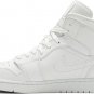 Mens Wmns Air Jordan 1 Mid Triple White 554724 129