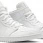 Mens Wmns Air Jordan 1 Mid Triple White 554724 129