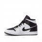 Mens Wmns Air Jordan 1 Mid White Black BQ6472 101