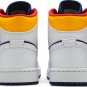 Mens Wmns Air Jordan 1 Mid White Deep Royal Blue 554724 131