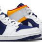 Mens Wmns Air Jordan 1 Mid White Deep Royal Blue 554724 131