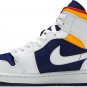 Mens Wmns Air Jordan 1 Mid White Deep Royal Blue 554724 131