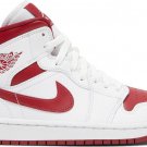 Mens Wmns Air Jordan 1 Mid White Pomegranate BQ6472 161