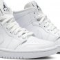 Mens Wmns Air Jordan 1 Mid White Snakeskin BQ6472 110