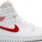 Mens Wmns Air Jordan 1 Mid White University Red BQ6472 106