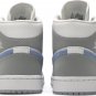 Mens Wmns Air Jordan 1 Mid Wolf Grey Aluminum BQ6472 105