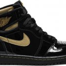 Mens Wmns Air Jordan 1 Retro High OG Black Metallic Gold 555088 032