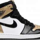 Mens Wmns Air Jordan 1 Retro High OG NRG Gold Toe 861428 007