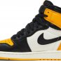 Mens Wmns Air Jordan 1 Retro High OG Yellow Toe 555088 711