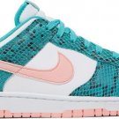 Mens Wmns Dunk Low Washed Teal Snakeskin DR8577 300