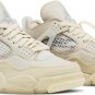 Mens Wmns Off-White x  Air Jordan 4 SP Sail CV9388 100