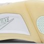 Mens Wmns Off-White x  Air Jordan 4 SP Sail CV9388 100