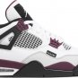 Mens Wmns Paris Saint-Germain x Air Jordan 4 Retro Bordeaux CZ5624 100