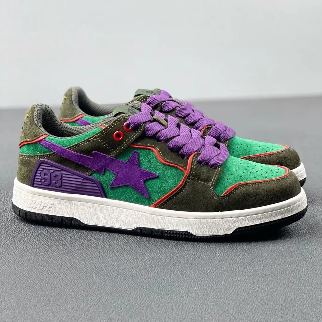 A Bathing Ape Bape Sta Low Green Purple