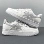 A Bathing Ape Bape Sta Low White Grey