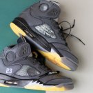 Jordan 5 Retro Off-White Black MUSLIN-FIRE Red