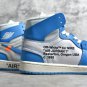 Men's Air Jordan 1 Retro High Off-White University Blue UNC Sneakers