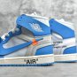 Men's Air Jordan 1 Retro High Off-White University Blue UNC Sneakers
