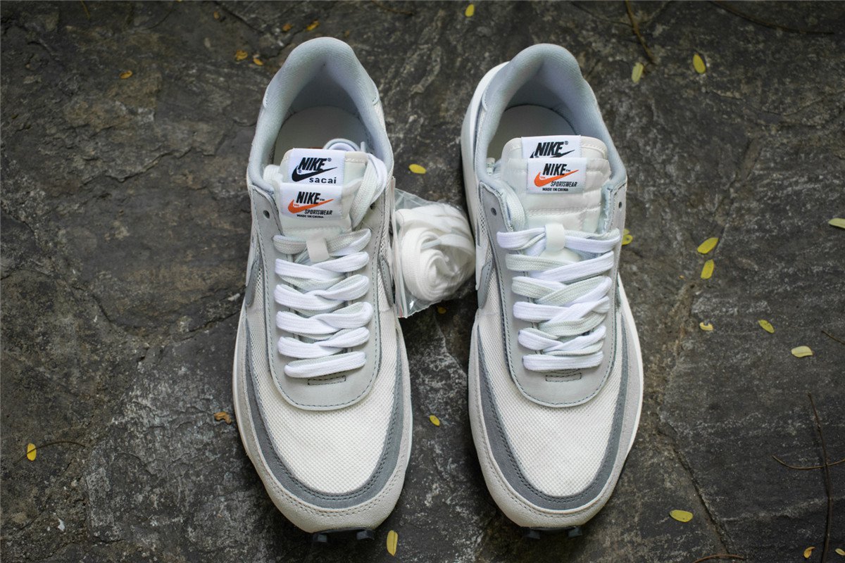 Nike LD Waffle Sacai White Grey Double &Atilde;�&Acirc;&iexcl;Swoosh&Atilde;�&Acirc;&iexcl;