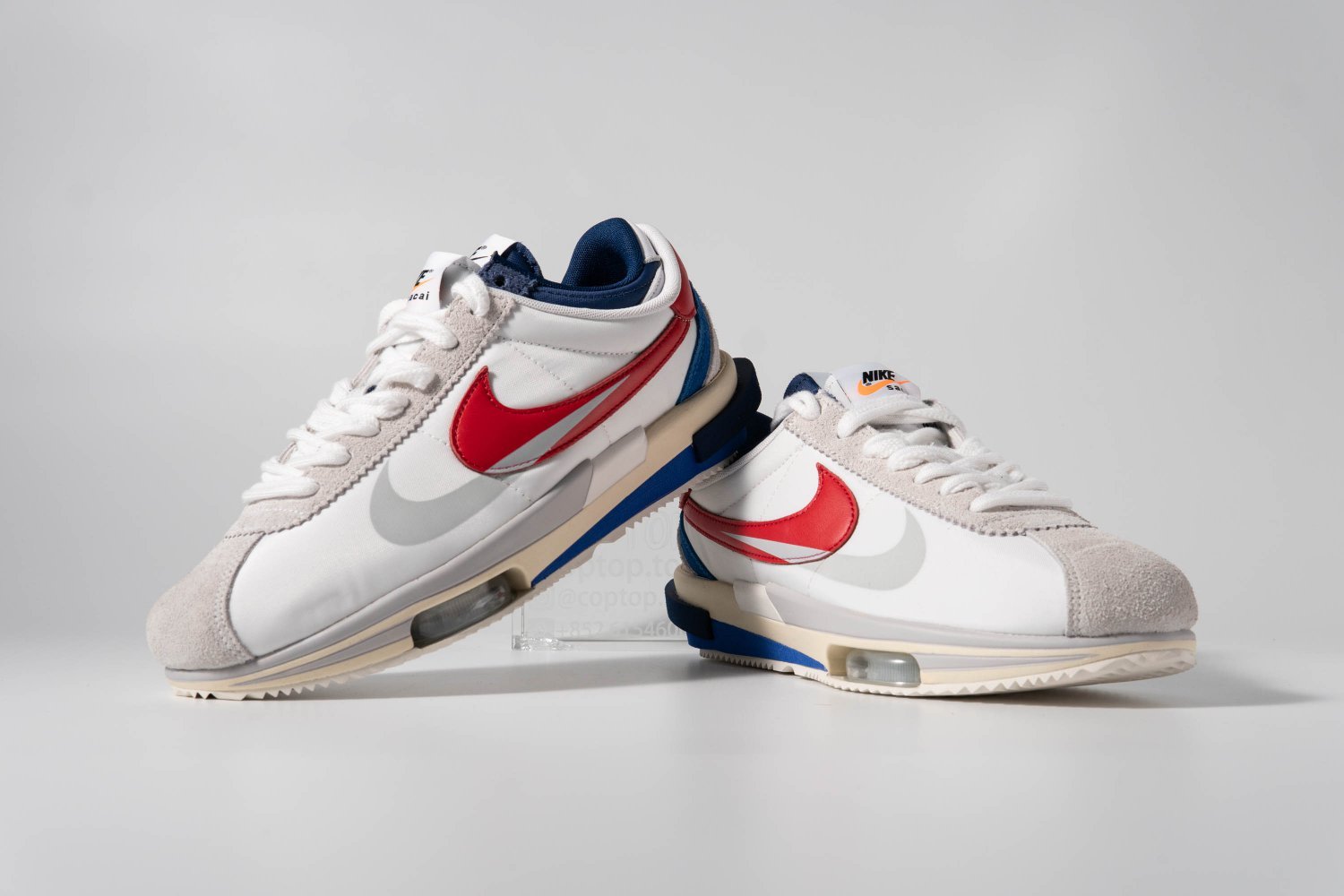 Nike Zoom Cortez Sacai White University Red Blue