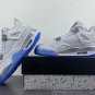 Men & Wmns Air Jordan 4 &acirc;��Laser&acirc;�� White Chrome-Metallic Silver