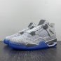 Men & Wmns Air Jordan 4 &acirc;��Laser&acirc;�� White Chrome-Metallic Silver