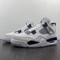 Men & Wmns Air Jordan 4 &acirc;��Military Black&acirc;�� WhiteBlack-Neutral Grey