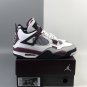 Men & Wmns Air Jordan 4 &acirc;��PSG&acirc;�� WhiteNeutral Grey-Black-Bordeaux